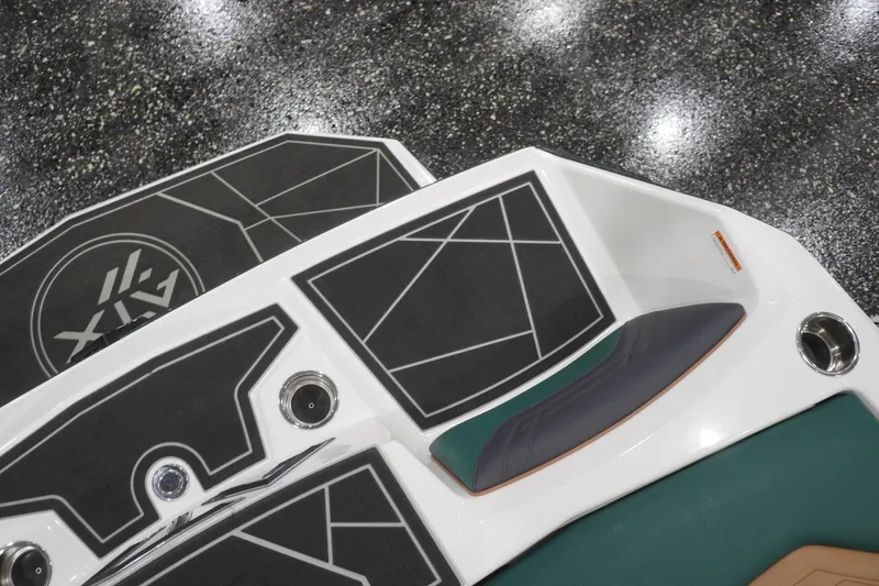 Slide: The Image of 2025 ATX Surf Boats 24 Type-S deck with sleek design and modern seating. - 61
