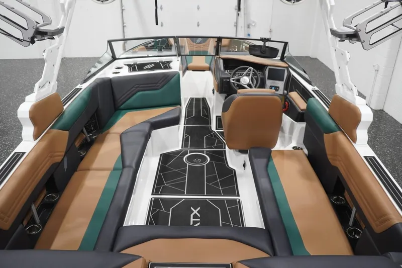 Slide: The Image of 2025 ATX Surf Boats 24 Type-S interior with modern seating and sleek design. - 67