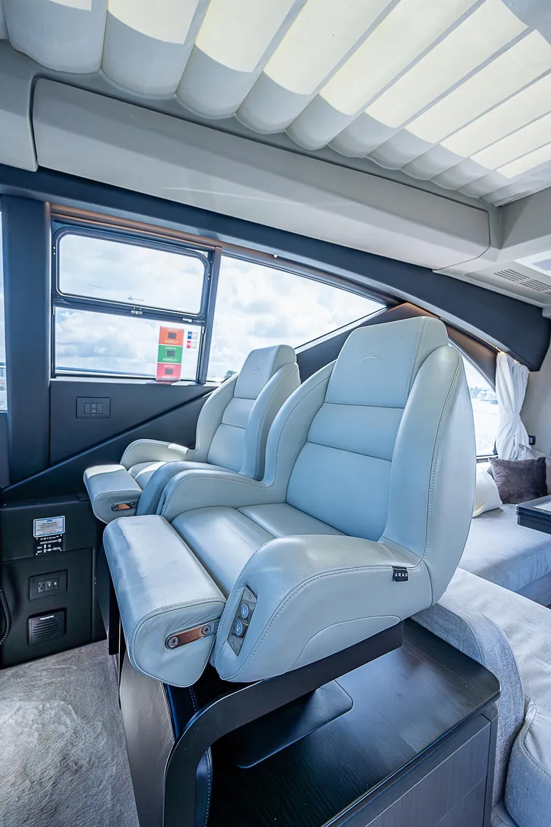 Slide: The Image of Luxury interior of 2022 Azimut S6 yacht with plush seating and modern design. - 37