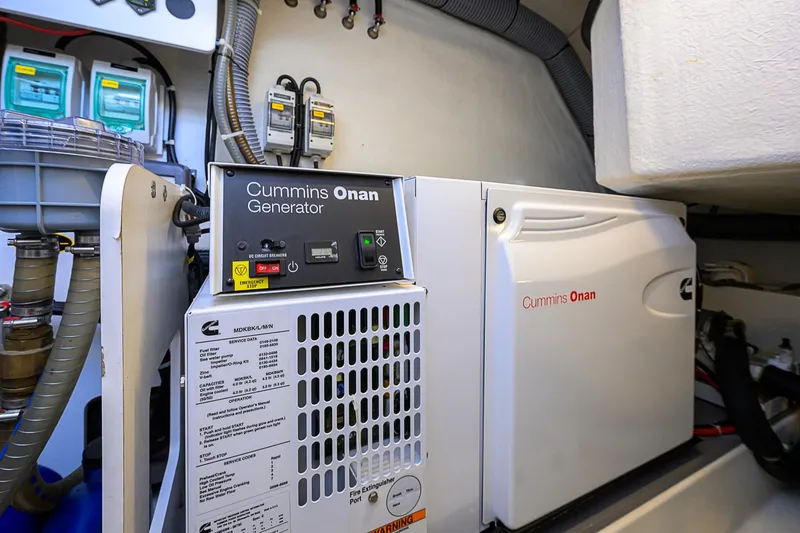 Slide: The Image of Cummins Onan generator in 2017 Beneteau Gran Turismo 49 yacht engine room. - 35
