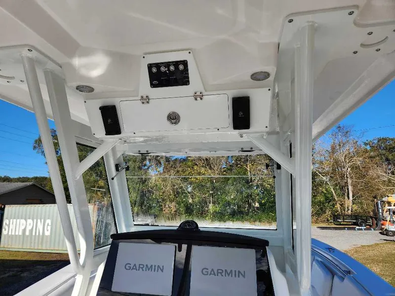 Slide: The Image of 2025 Sea Fox 288 Commander boat interior with Garmin navigation system. - 23