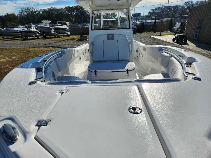 Slide: The Image of 2025 Sea Fox 288 Commander boat with spacious seating and sleek design. - 3