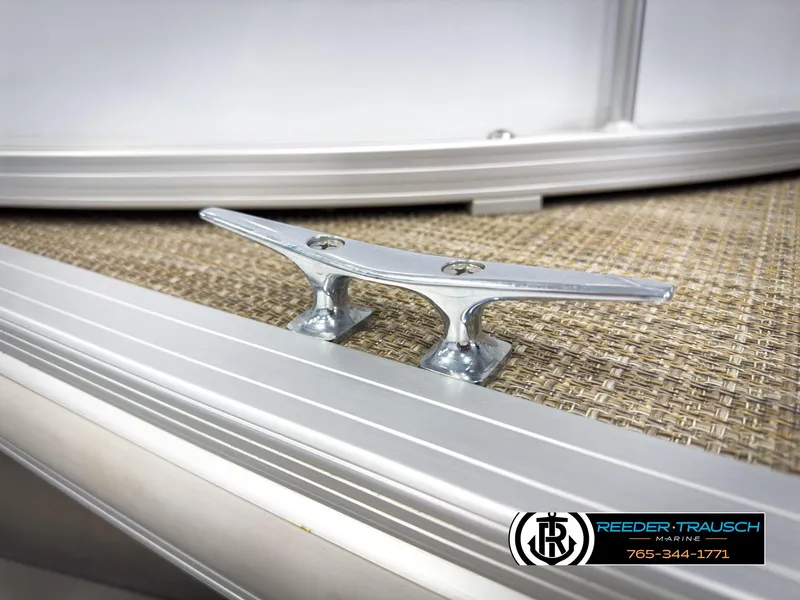 Slide: The Image of 2023 SunChaser 20 Vista Fish boat cleat on textured deck surface. - 44