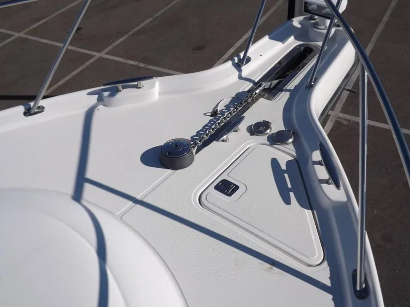 Slide: The Image of 2007 Tiara Yachts 3600 Sovran deck with anchor chain and fittings. - 21