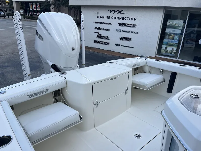 Slide: The Image of 2024 Pathfinder 2400 Open boat interior with Yamaha engine at Marine Connection dealership. - 26