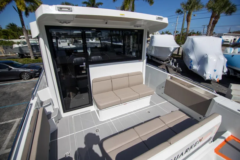 Slide: The Image of 2024 Quarken 35 Cabin boat with spacious seating and modern design. - 14