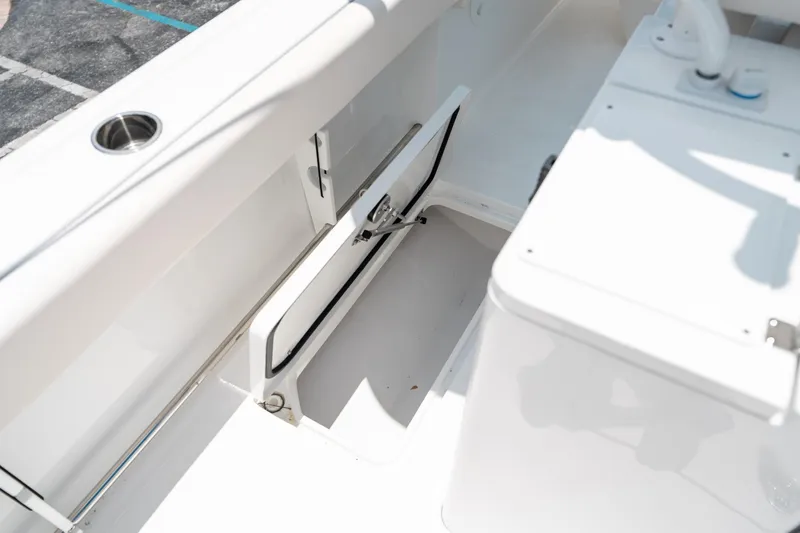 Slide: The Image of 2025 Sea Hunt Gamefish 28 FS boat storage compartment detail. - 20