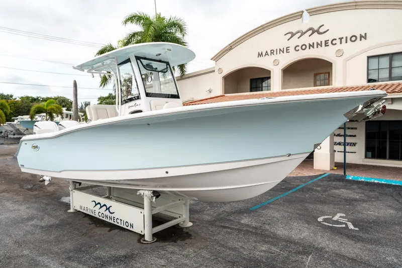 Slide: The Image of 2025 Sea Hunt Gamefish 27 FS boat displayed at Marine Connection dealership. - 8