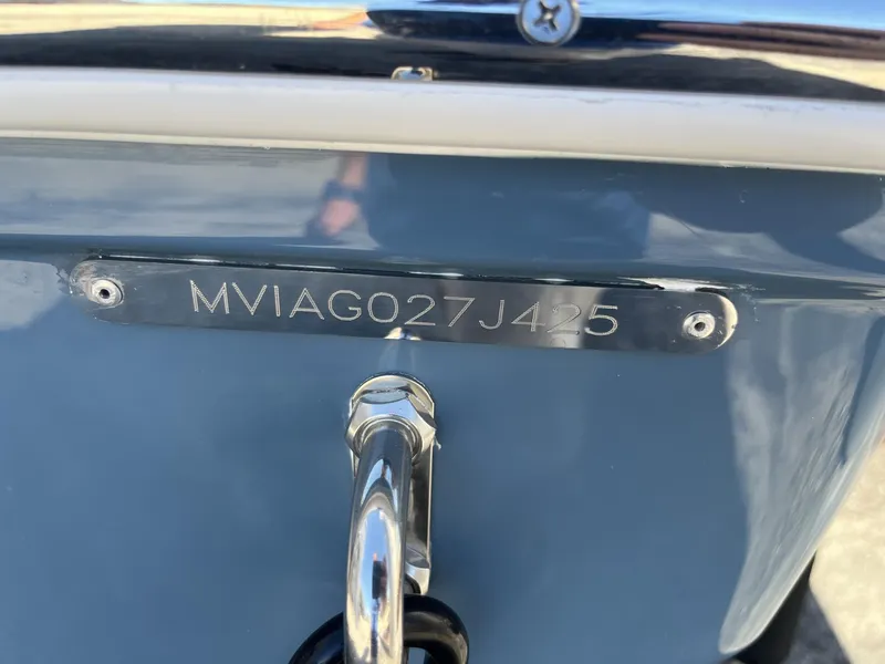 Slide: The Image of 2025 Pathfinder 2400 TRS boat hull identification number plate. - 7