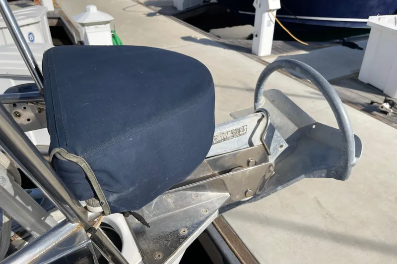 Slide: The Image of Anchor setup on 1998 Hunter Passage 42 sailboat at dock. - 12