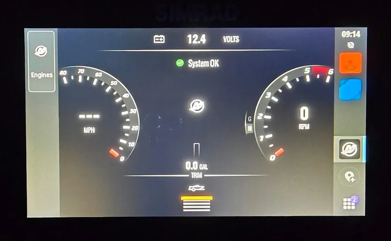 Slide: The Image of Dashboard display showing speed, RPM, volts and system status. - 16