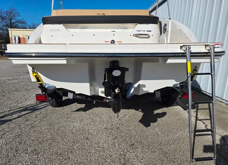 Slide: The Image of Rear view with hideaway sst telescoping swim ladder deployed. - 7