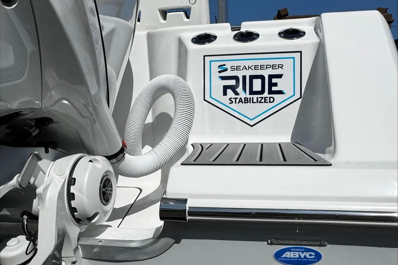 Slide: The Image of 2025 Tidewater 282 CC Adventure boat with Seakeeper Ride stabilization system. - 14