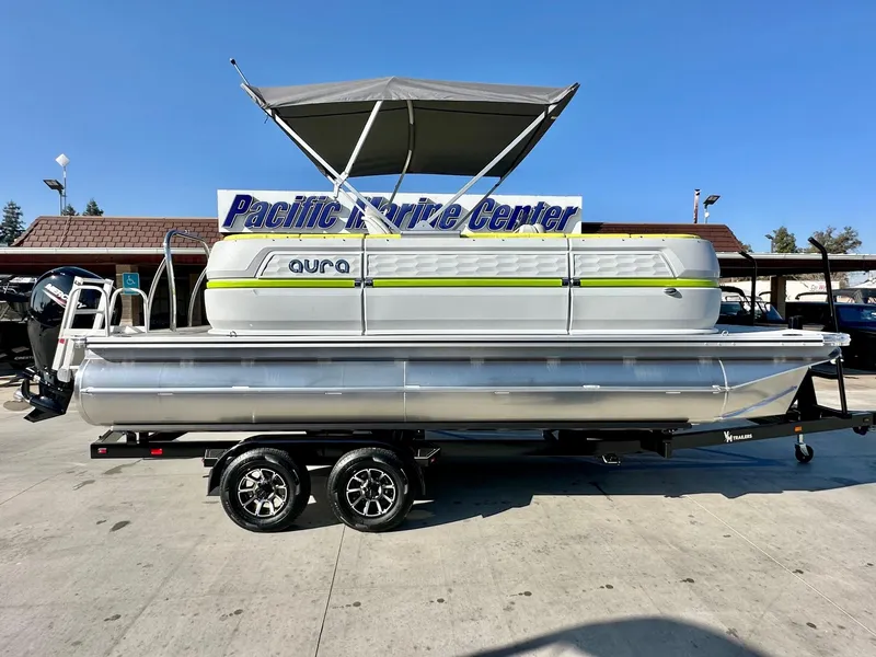 The Image of Avalon Aura Quad Lounge Tri-Toon w/ 150HP Mercury! 2025 - 1