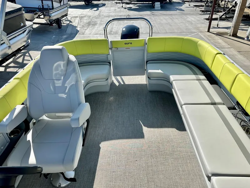 Slide: The Image of Avalon Aura Quad Lounge Tri-Toon w/ 150HP Mercury! 2025 - 13