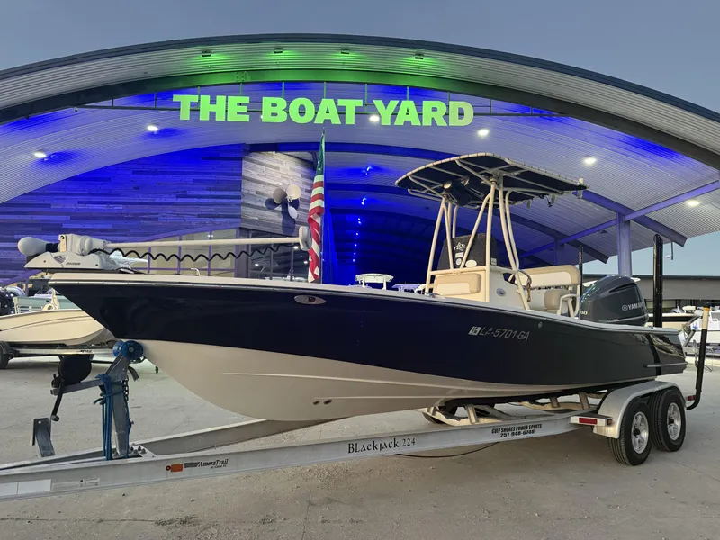 Slide: The Image of 2013 BlackJack 224 boat on trailer at The Boat Yard dealership. - 20