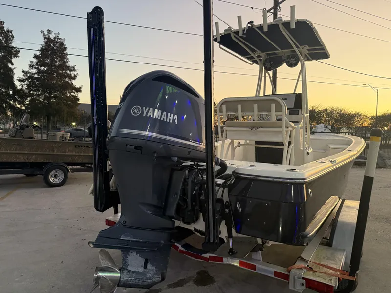 Slide: The Image of BlackJack 224 boat with Yamaha engine on trailer at sunset, 2013 model. - 21