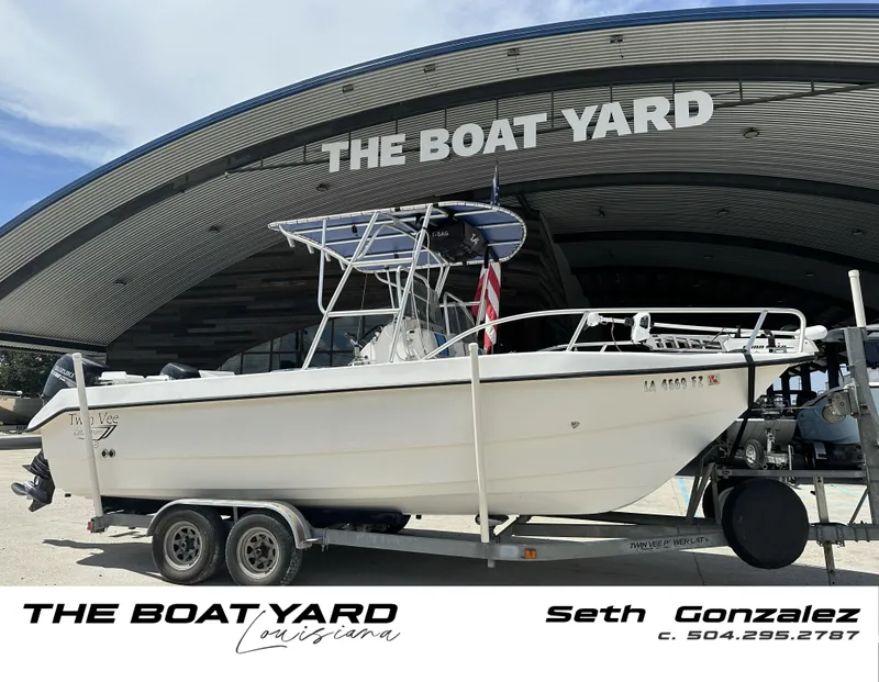Slide: The Image of 2005 Twin Vee 22 boat on trailer at The Boat Yard, Louisiana. - 0