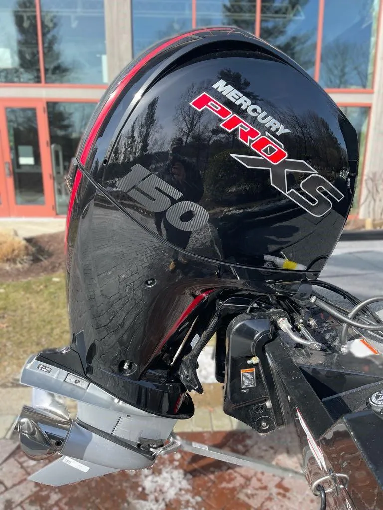Slide: The Image of 2025 Tracker Pro Team 195 Tournament Edition with Mercury Pro XS 150 outboard motor. - 3