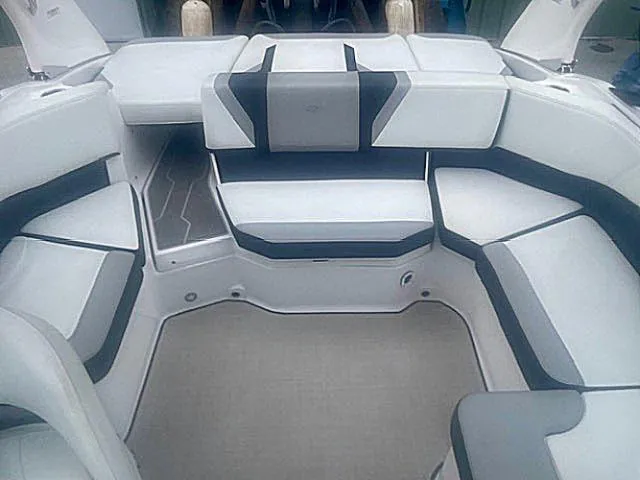 Slide: The Image of 2021 Regal 2000 ES Bowrider interior with spacious seating and modern design. - 6