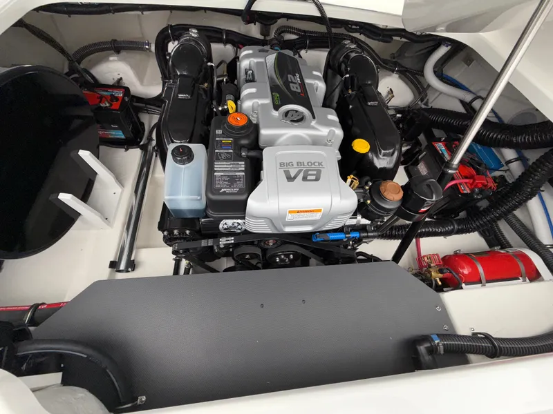 Slide: The Image of Engine compartment of a 2025 Formula 270 Bowrider with a Big Block V8 engine. - 35