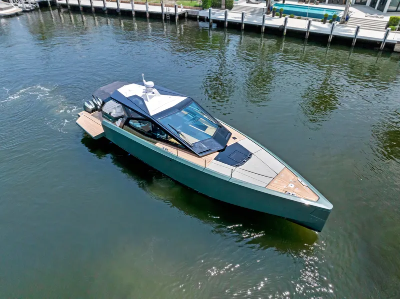 Slide: The Image of 2024 Wally WALLYPOWER 58X luxury yacht with sleek design and spacious deck. - 12