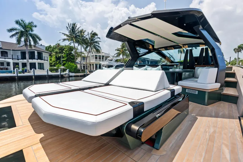 Slide: The Image of Luxurious outdoor kitchen on 2024 Wally WALLYPOWER 58X yacht, featuring sleek design and modern amenities. - 24