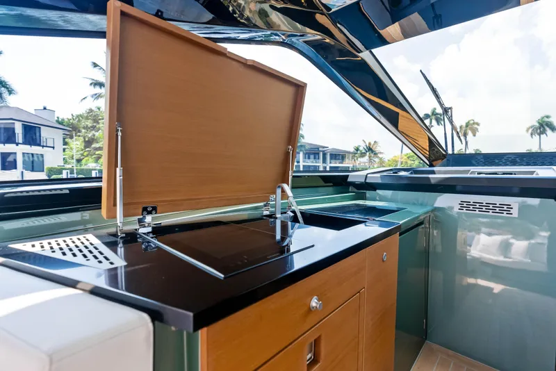 Slide: The Image of Interior of 2024 Wally WALLYPOWER 58X yacht with modern design and luxurious seating. - 28