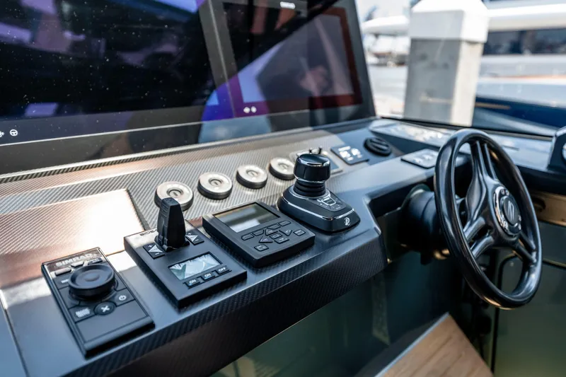 Slide: The Image of Luxurious interior of 2024 Wally WALLYPOWER 58X yacht with open cabinetry and modern design. - 30