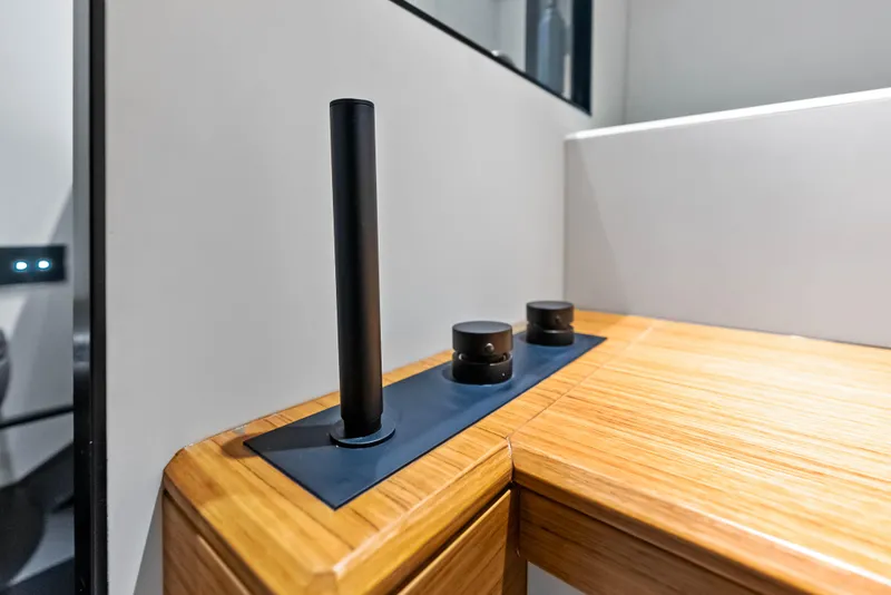 Slide: The Image of 2024 Wally WALLYPOWER 58X yacht with sleek design under a blue sky. - 44