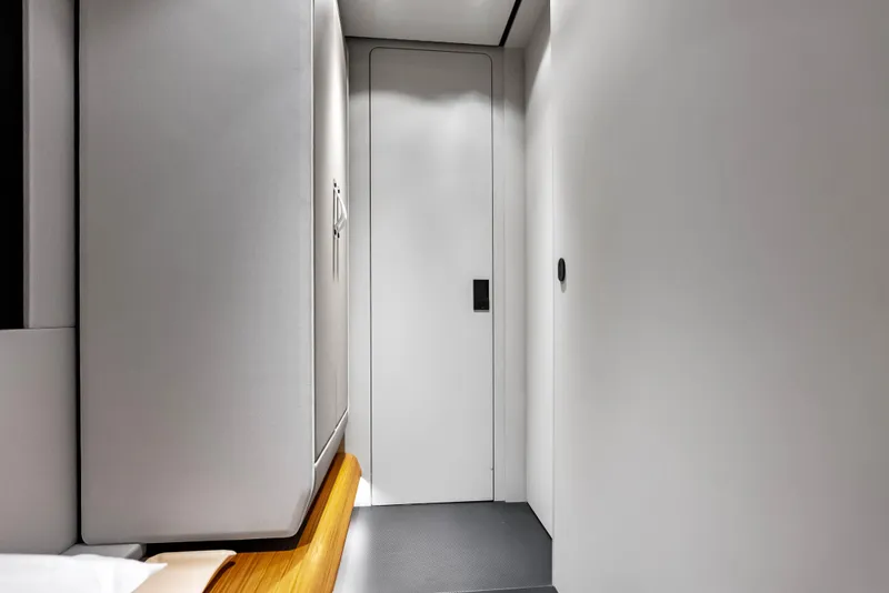 Slide: The Image of 2024 Wally WALLYPOWER 58X yacht interior with open hatch and seating area. - 45