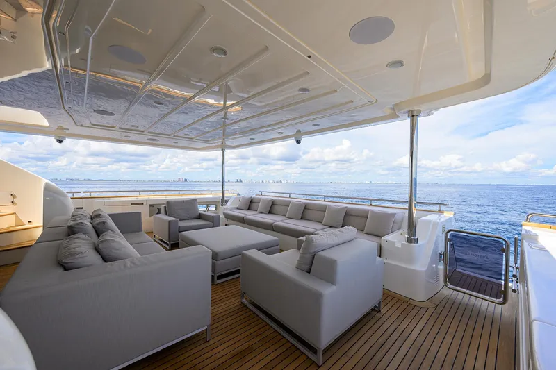 Slide: The Image of Custom Ferretti 124 Argento - Aft Deck - 108