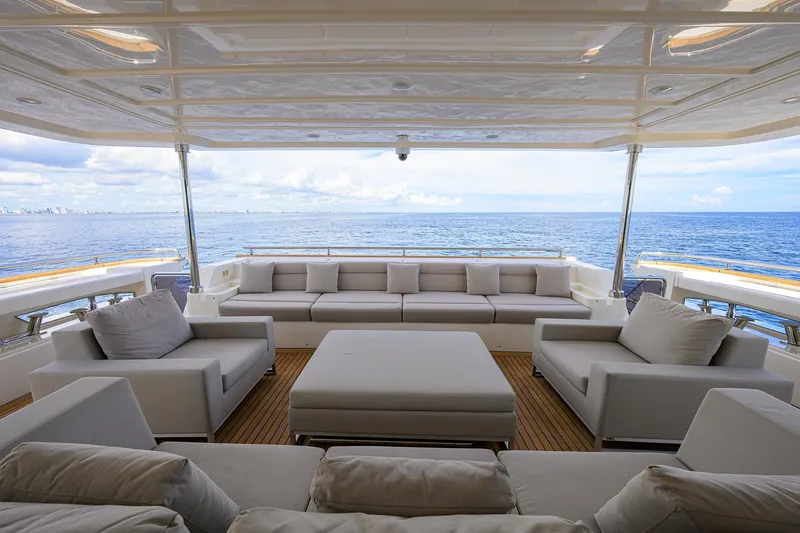 Slide: The Image of Custom Ferretti 124 Argento - Aft Deck - 113