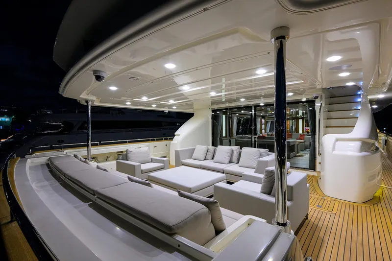 Slide: The Image of Custom Ferretti 124 Argento - Aft Deck - 116