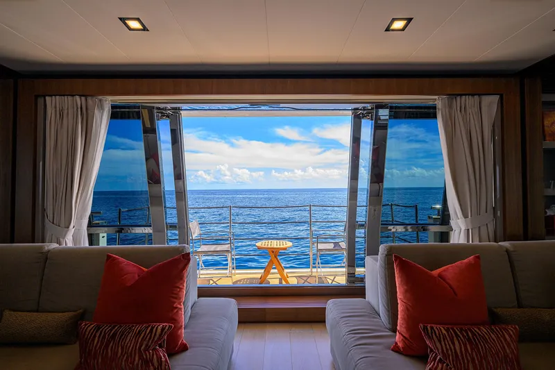 Slide: The Image of Custom Ferretti 124 Argento - Main Deck Balcony - 123