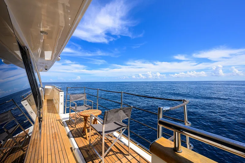 Slide: The Image of Custom Ferretti 124 Argento - Main Deck Balcony - 127