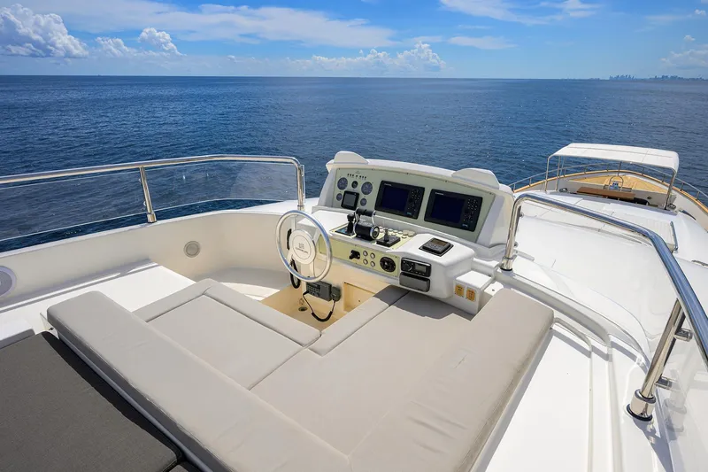 Slide: The Image of Custom Ferretti 124 Argento - Third Deck Helm - 194