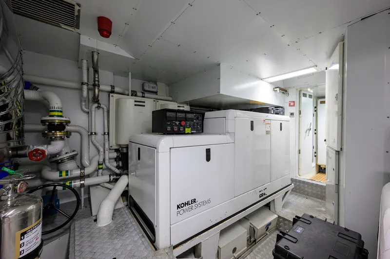 Slide: The Image of Custom Ferretti 124 Argento - Engine Room - 206