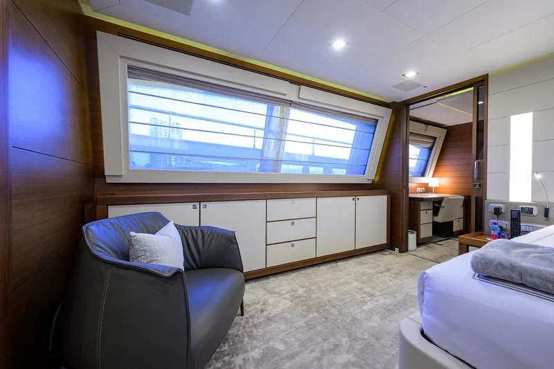 Slide: The Image of Custom Ferretti 124 Argento - Master Stateroom - 34