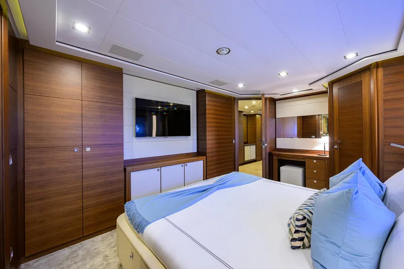 Slide: The Image of Custom Ferretti 124 Argento - Guest Stateroom, Forward Port - 54