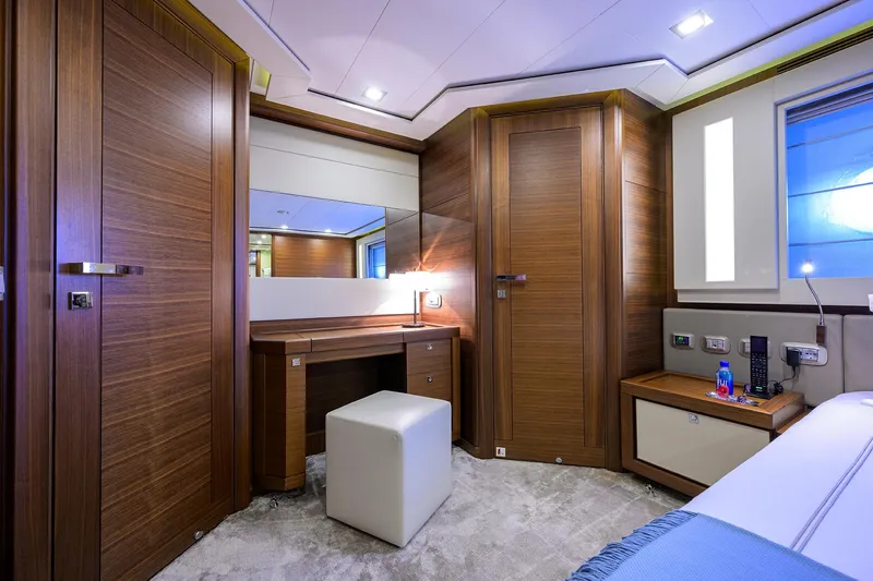 Slide: The Image of Custom Ferretti 124 Argento - Guest Stateroom, Forward Port - 55