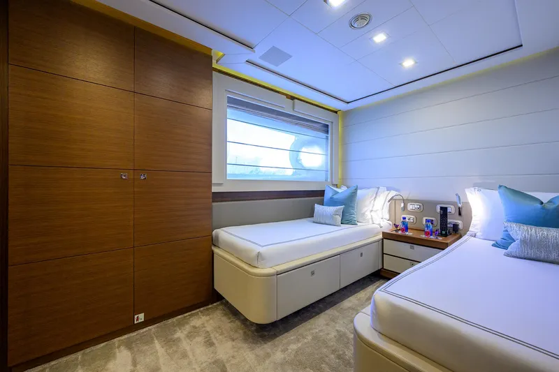 Slide: The Image of Custom Ferretti 124 Argento - Guest Stateroom, Starboard Aft - 61