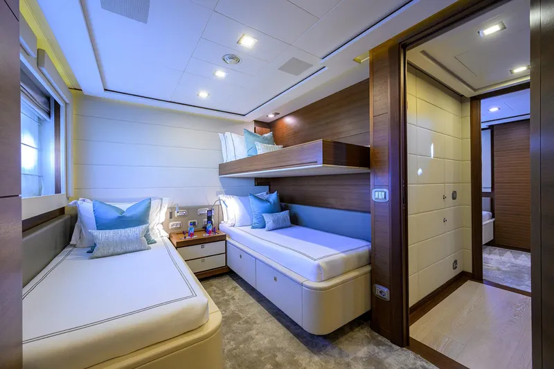 Slide: The Image of Custom Ferretti 124 Argento - Guest Stateroom, Starboard Aft - 62