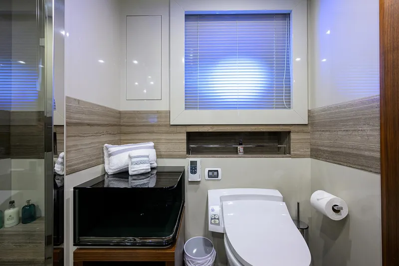 Slide: The Image of Custom Ferretti 124 Argento - Guest Stateroom Head, Starboard Aft - 67