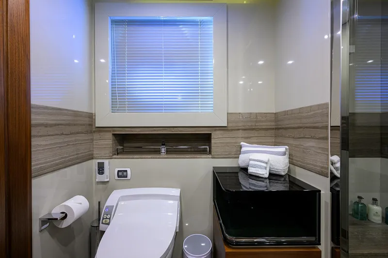 Slide: The Image of Custom Ferretti 124 Argento - Guest Stateroom Head, Port Aft - 78