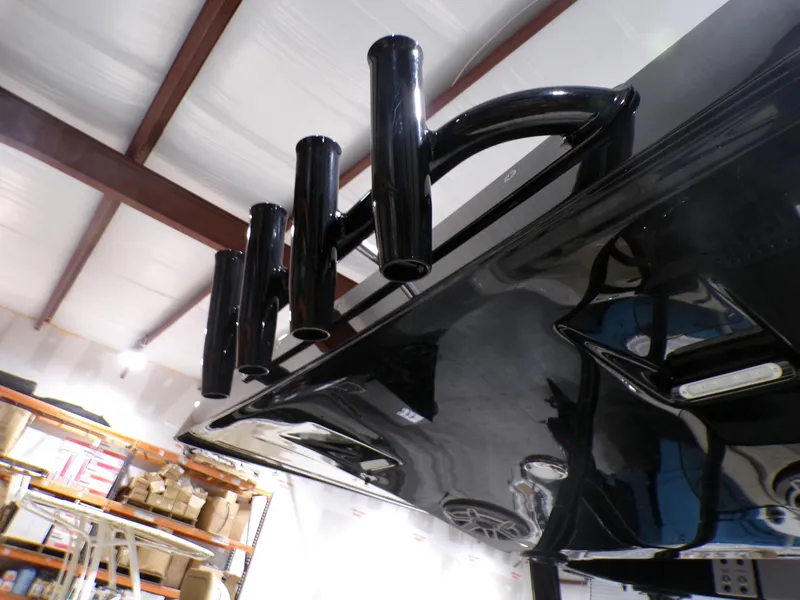 Slide: The Image of 2024 ShearWater 250 SS Carolina boat dashboard with Garmin navigation system. - 22