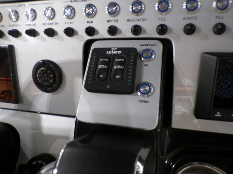 Slide: The Image of 2024 ShearWater 250 SS Carolina boat interior with sleek design and modern fittings. - 25