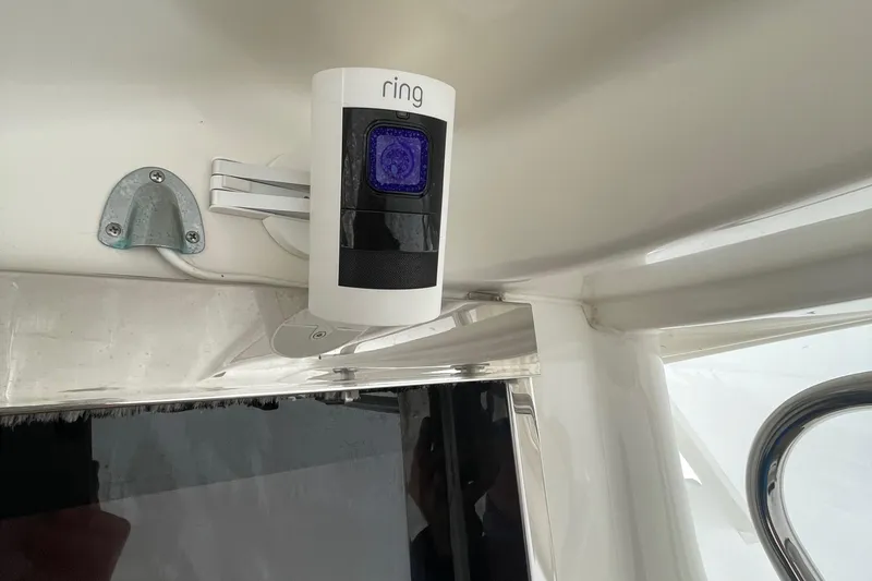 Slide: The Image of Ring security camera installed on 2005 Sea Ray 500 Sedan Bridge yacht. - 25
