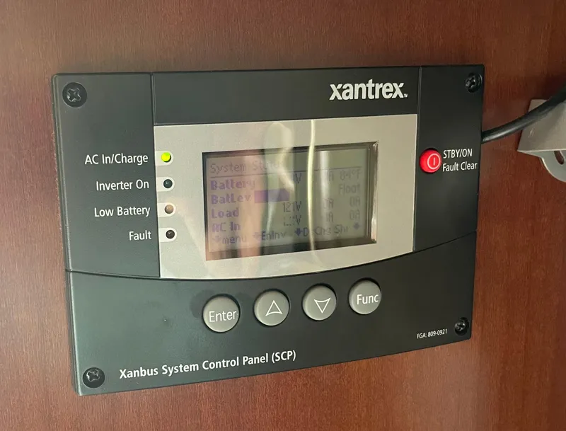 Slide: The Image of Xantrex control panel on 2005 Sea Ray 500 Sedan Bridge yacht. - 42