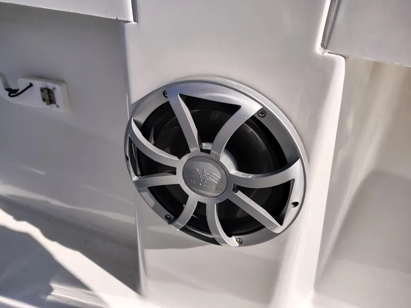 Slide: The Image of 2024 Parker 2900 Center Console boat speaker detail, showcasing sleek design and quality audio features. - 10
